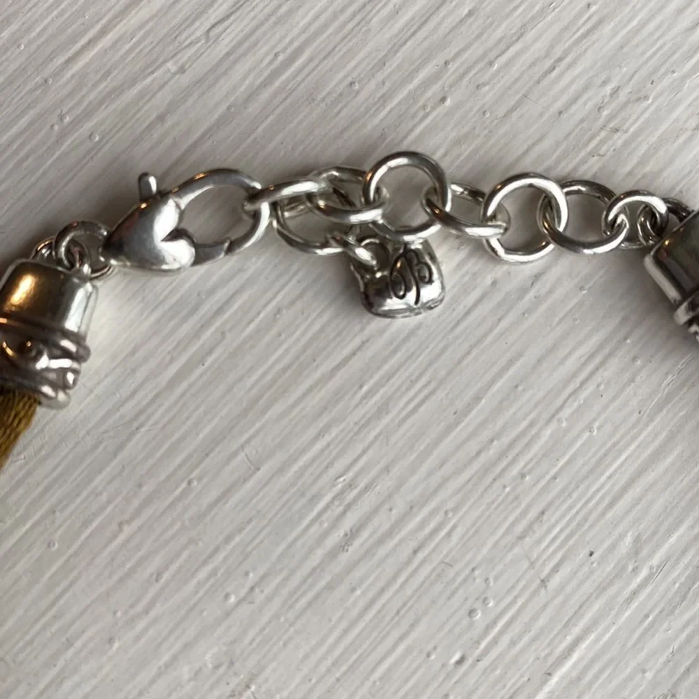 BRIGHTON‎ smoky topaz Venus rising silver and corded bracelet
